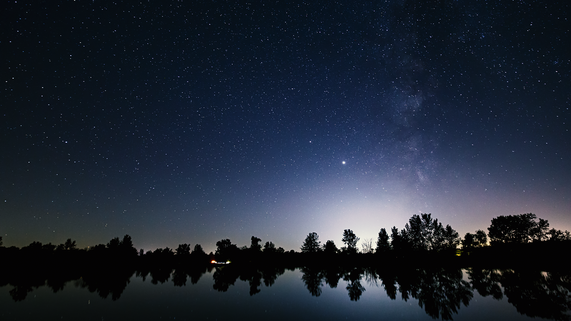View of the stars at Middle Fork River Forest Preserve